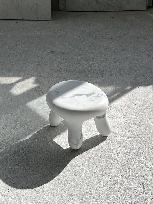 marble chunky stool