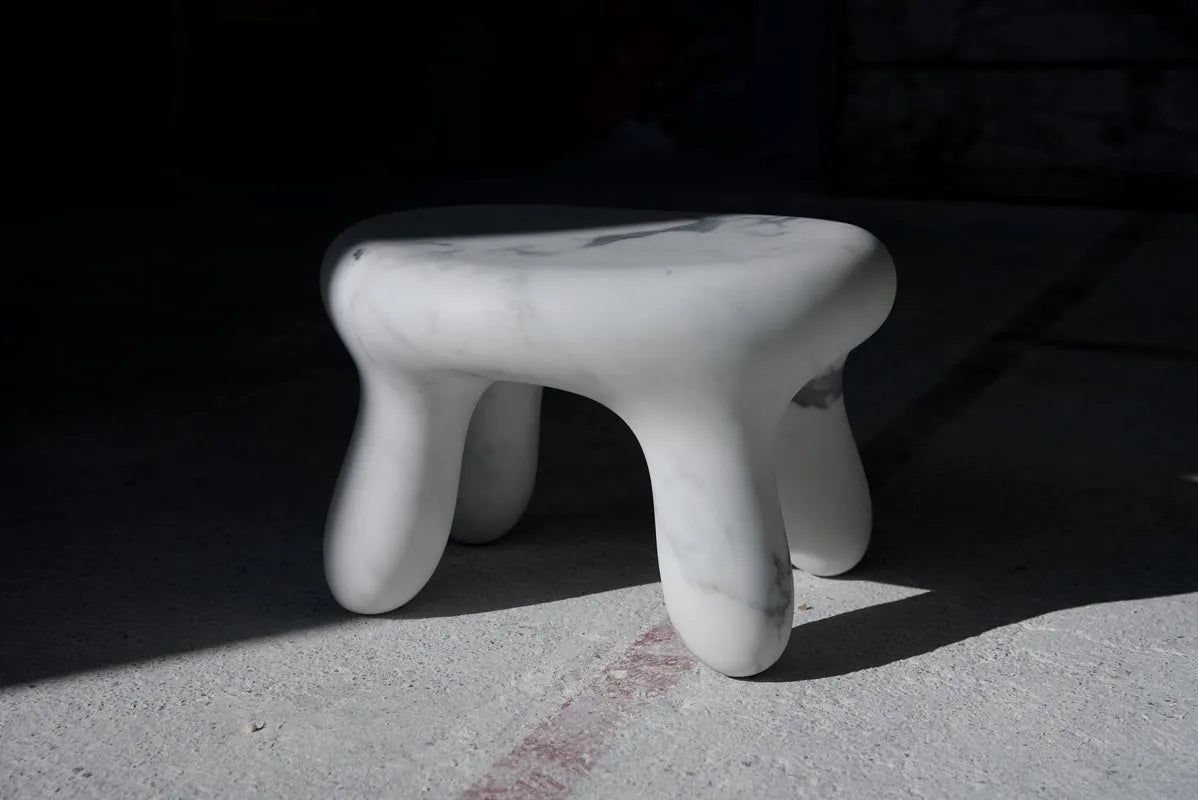 marble chunky stool