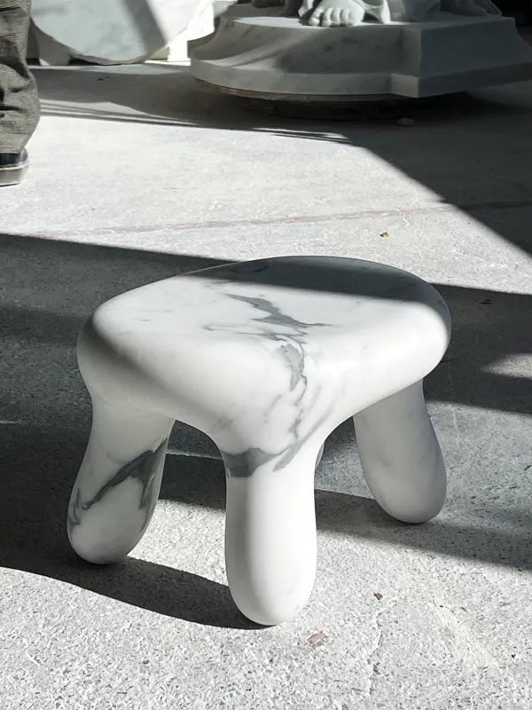 marble chunky stool