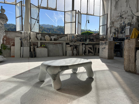 marble chunky coffee table